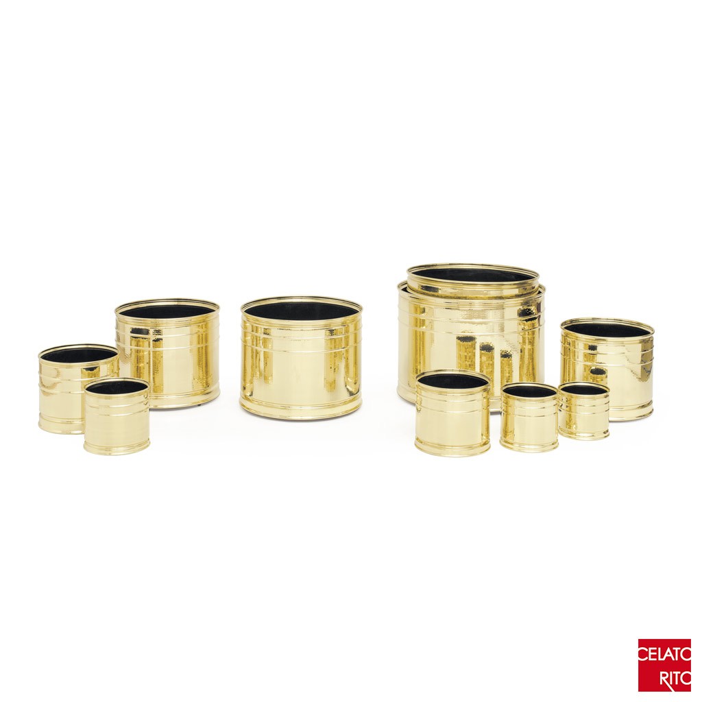 Brass planters CILINDRO