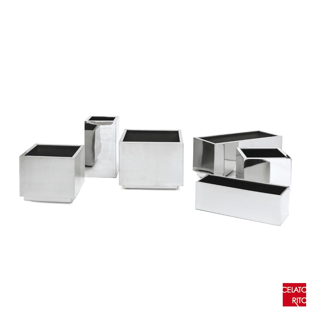 Steel planters QUADRO/RETTANGOLARI